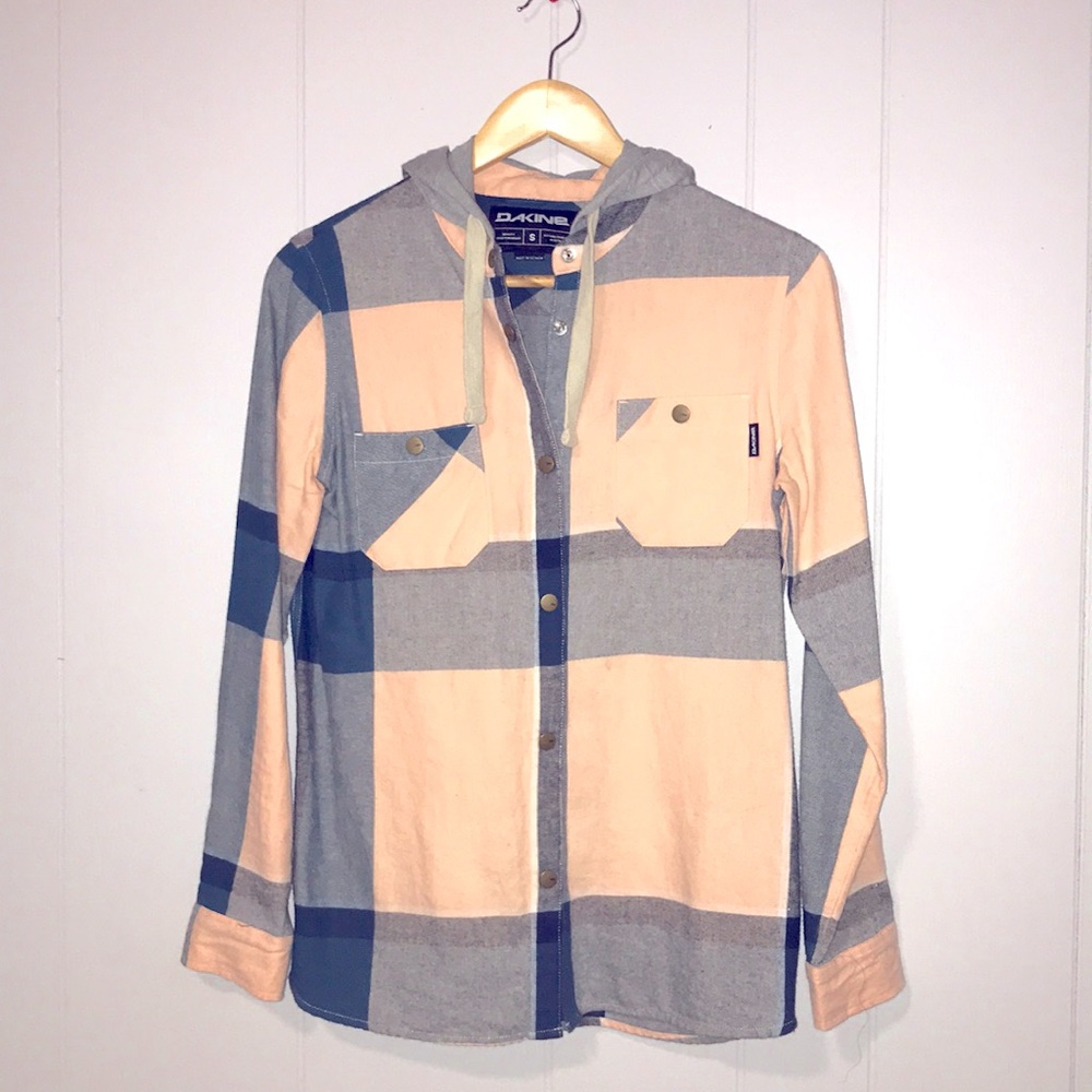 Dakine Hooded Flannel Plaid Shirt